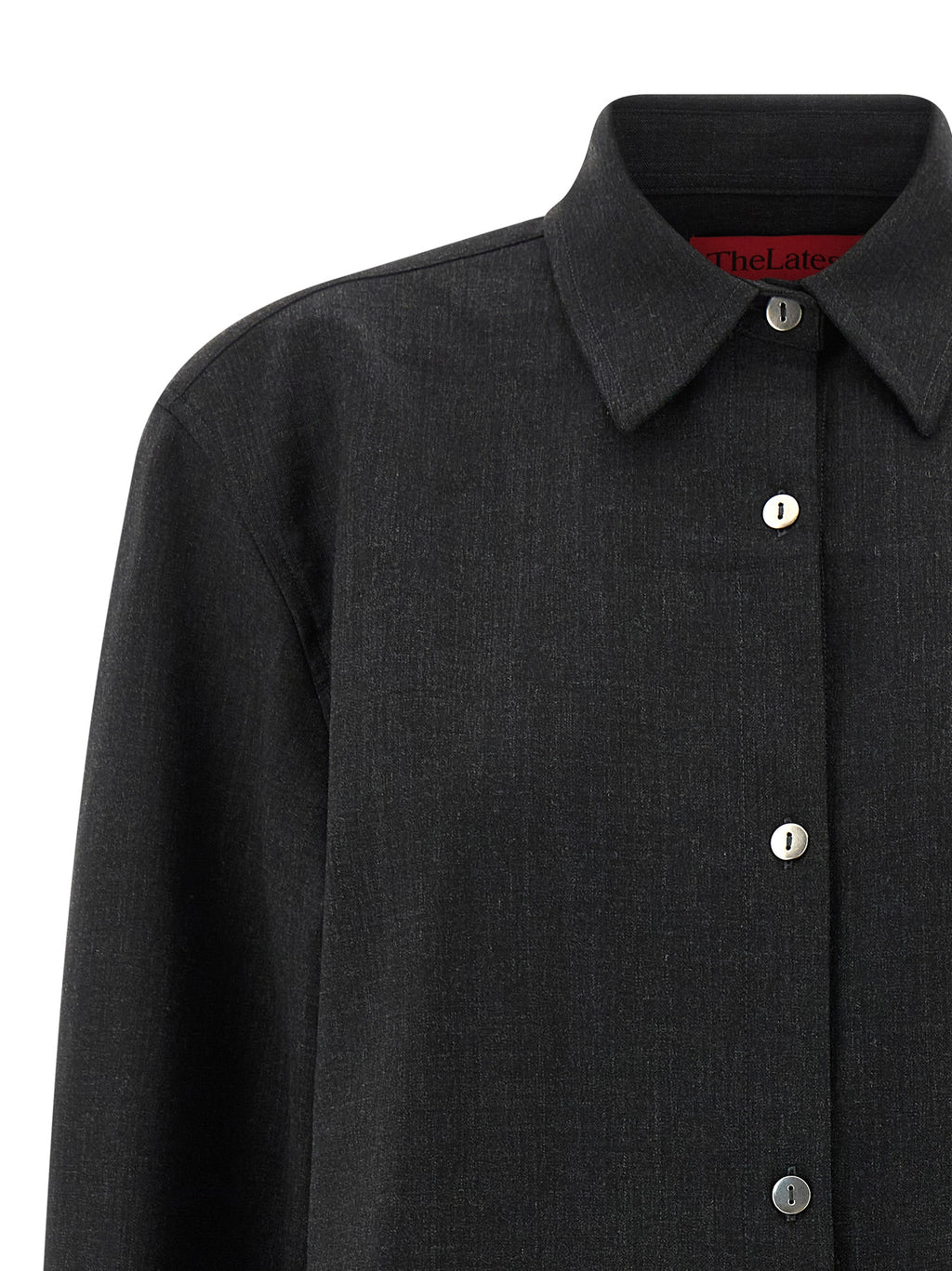 Gray Polyester Blouse