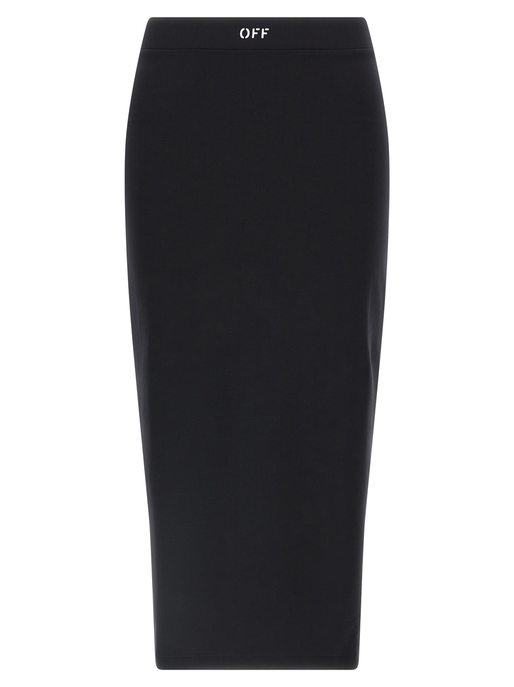 Black Polyamide Midi Skirt