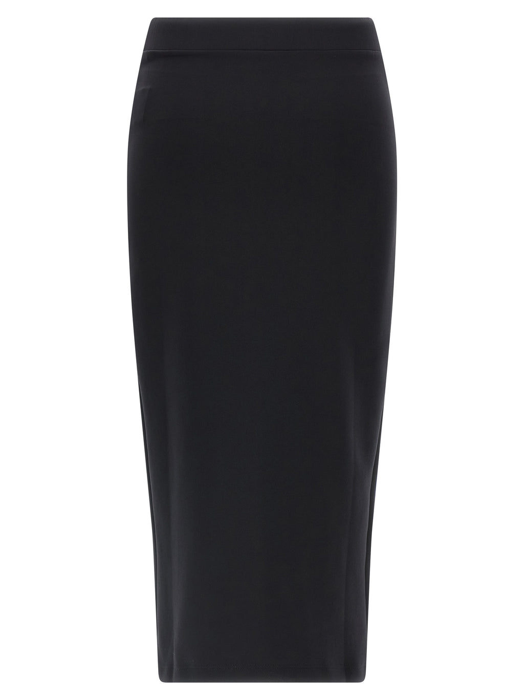 Black Polyamide Midi Skirt
