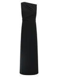 Black Triacetate Long Dress