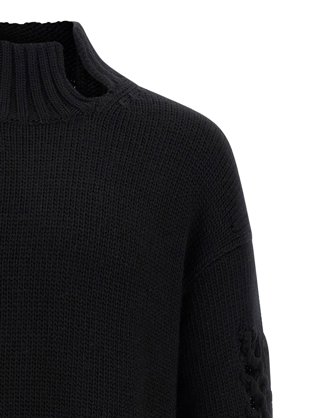 Black Wool Cardigan