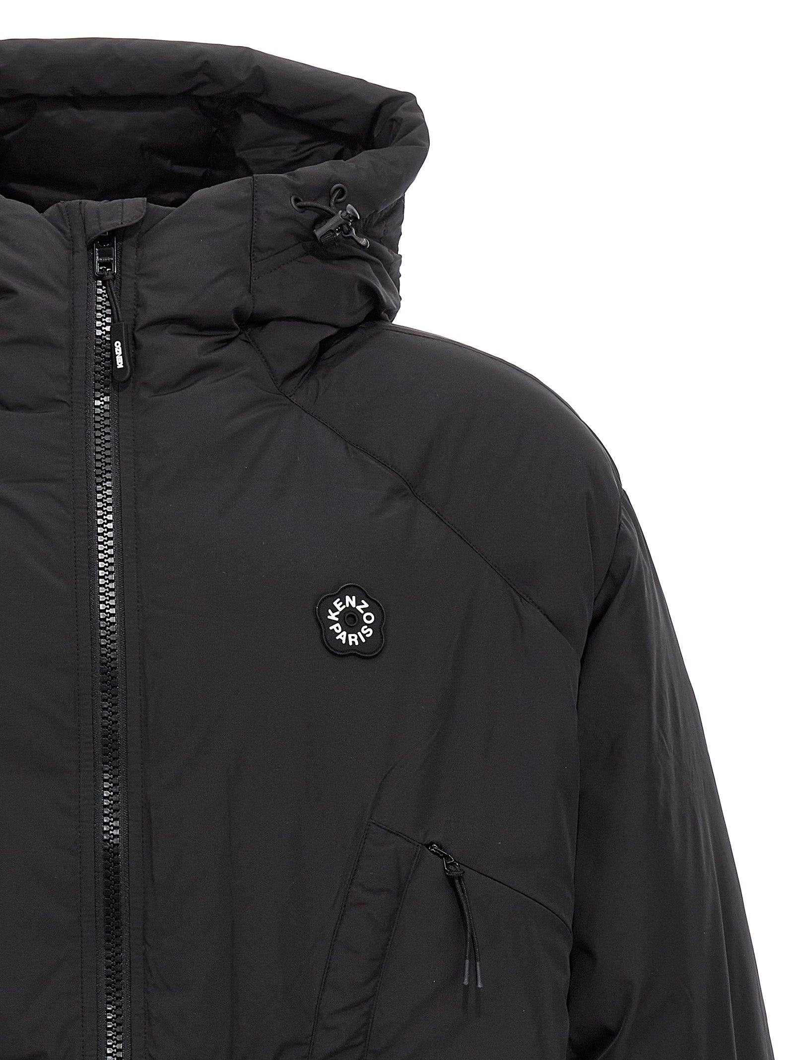 Black Polyester Shell Jacket
