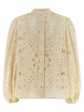 Beige Polyester Blouse