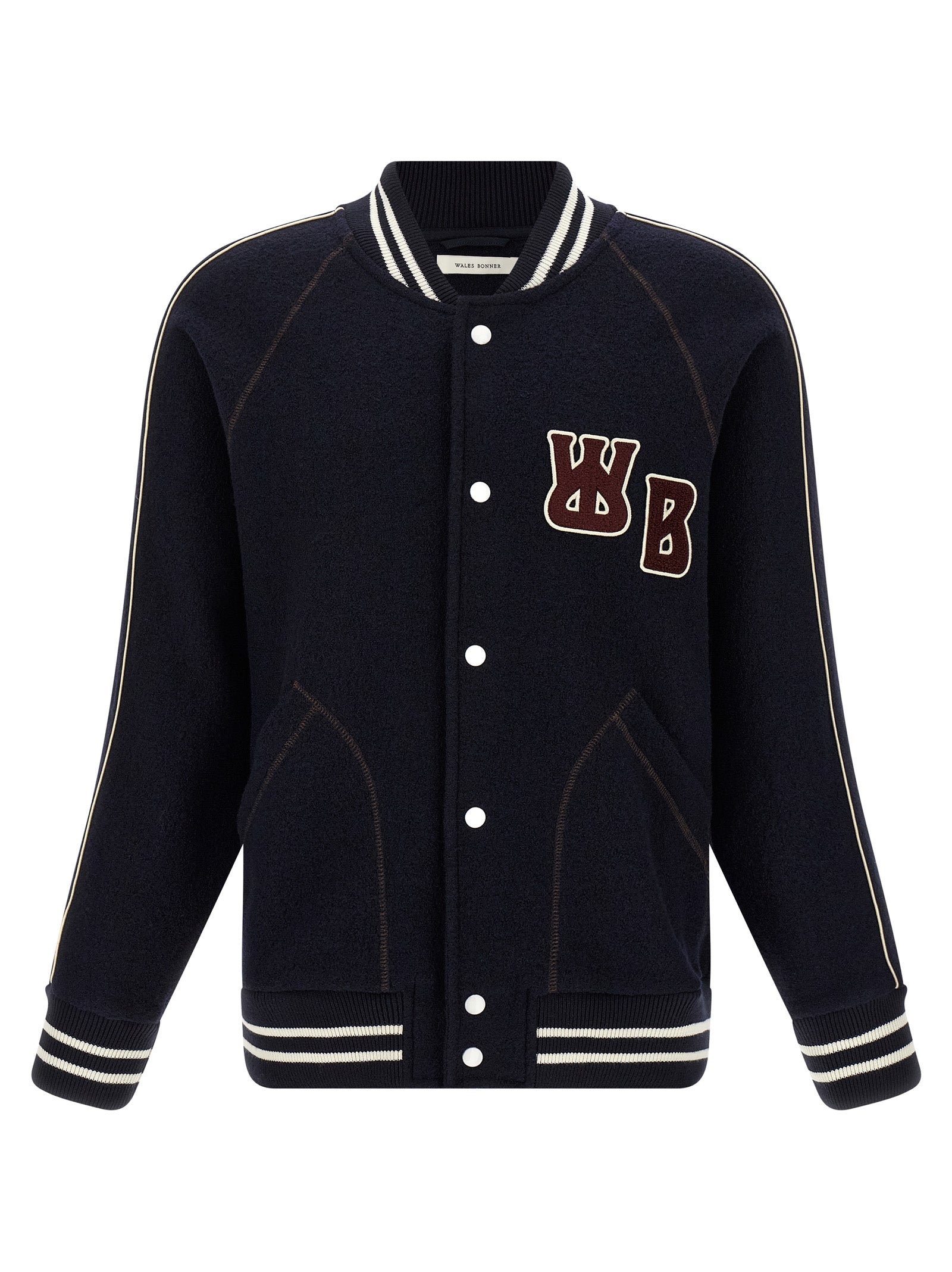 Blue Virgin Wool Bomber