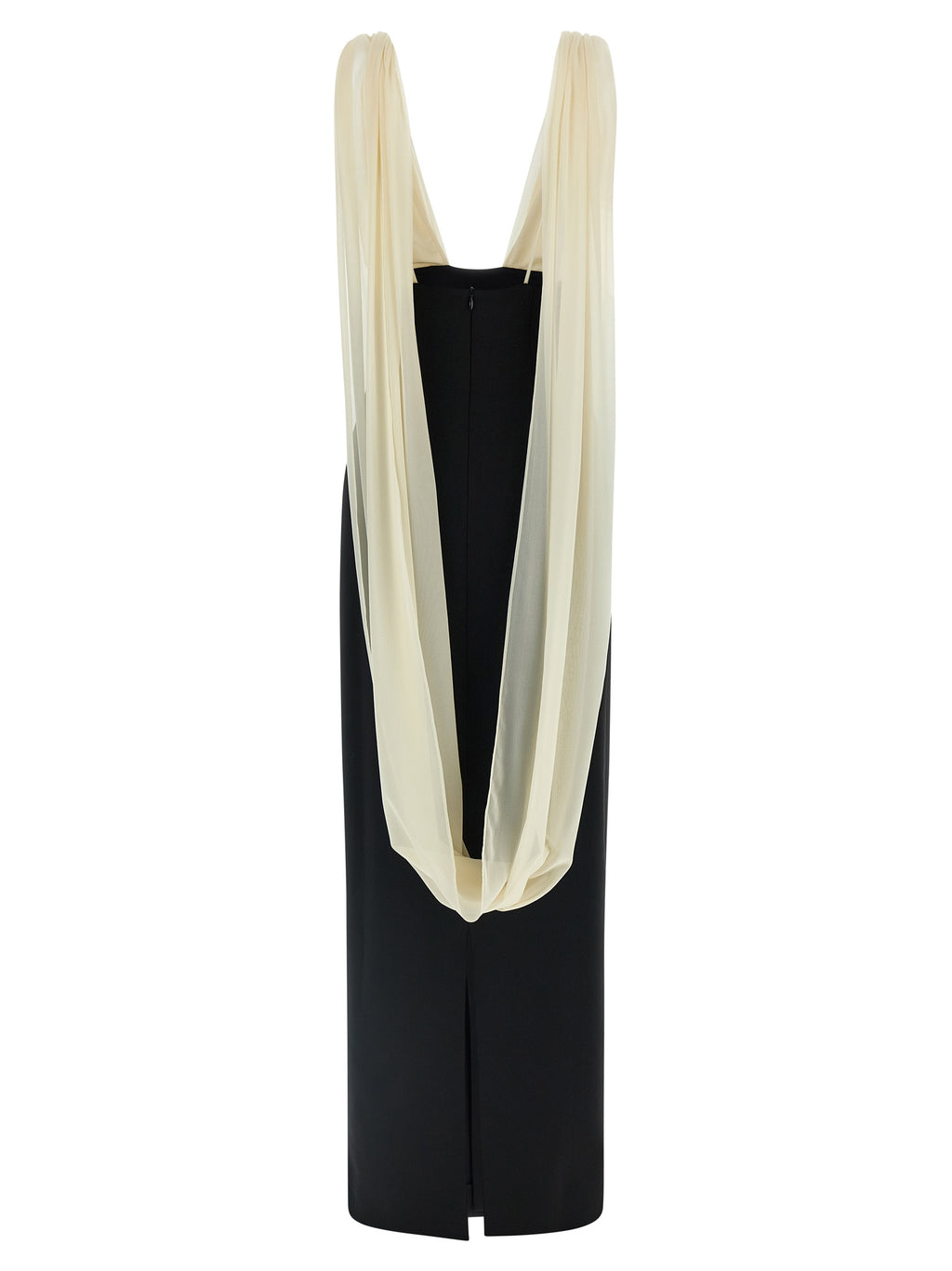 Bicolor Virgin Wool Long Dress