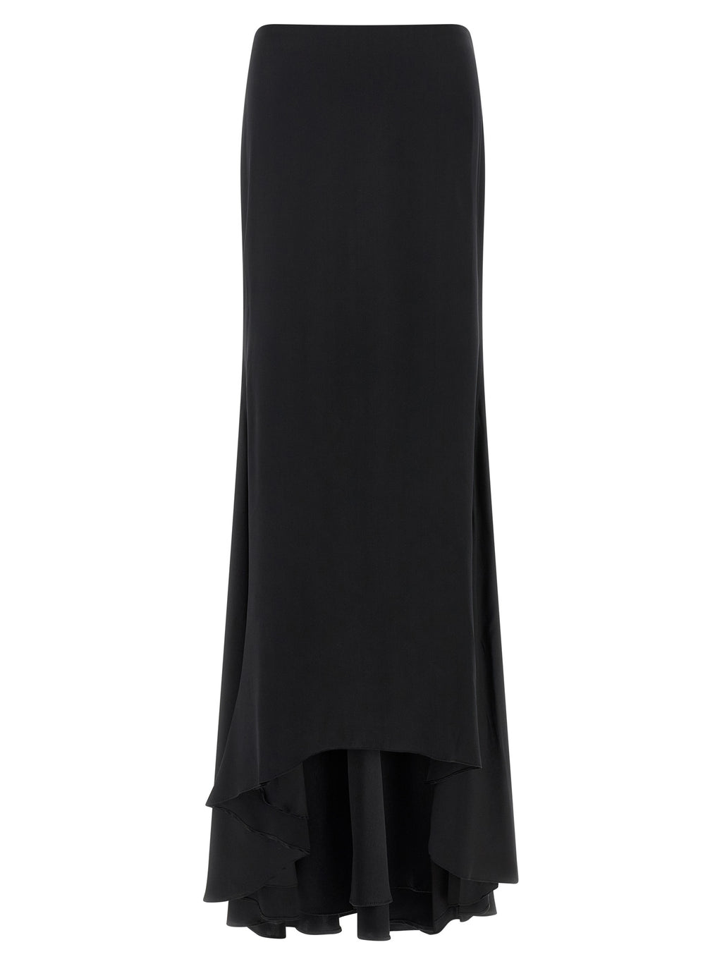 Black Silk Mini Skirt