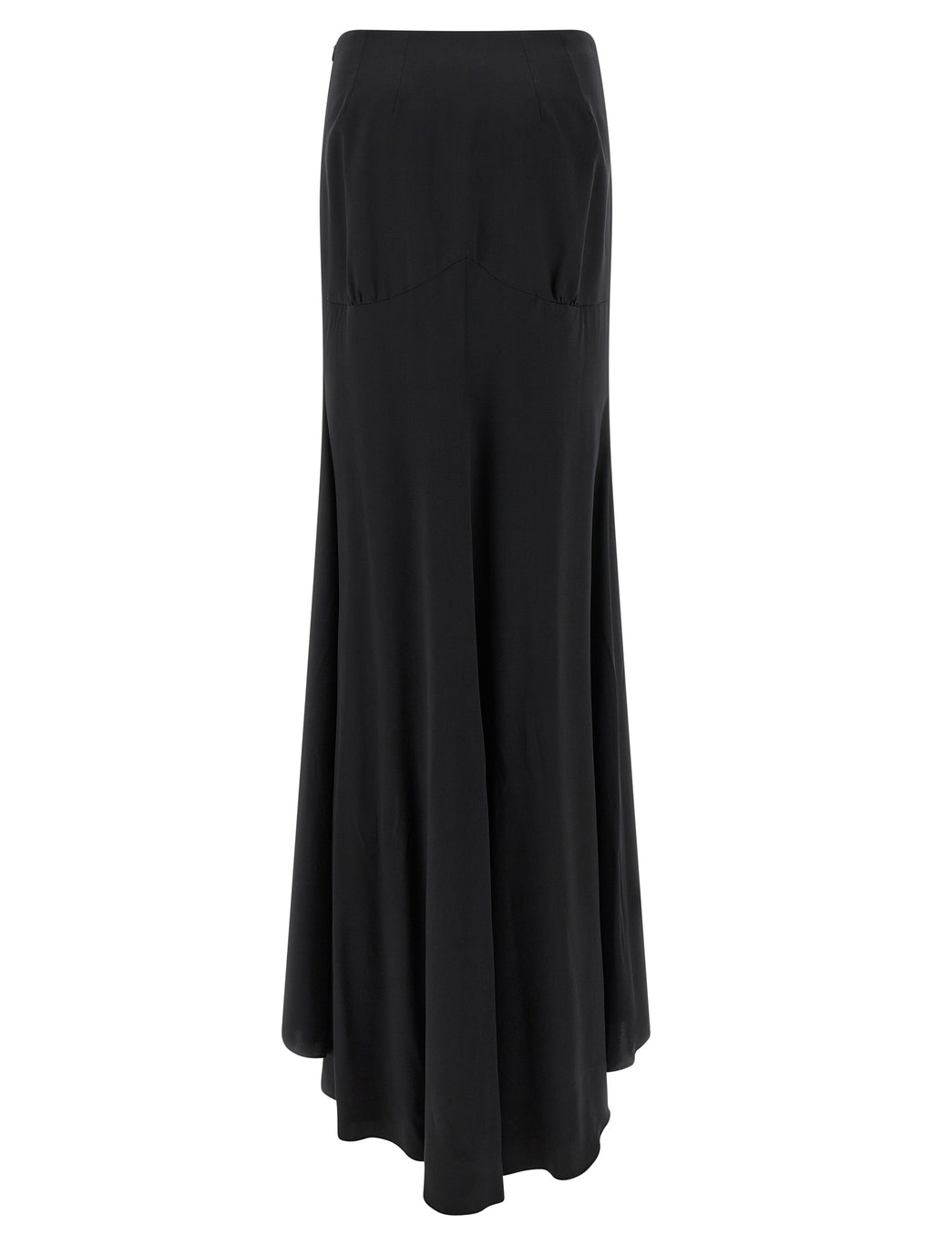Black Silk Mini Skirt