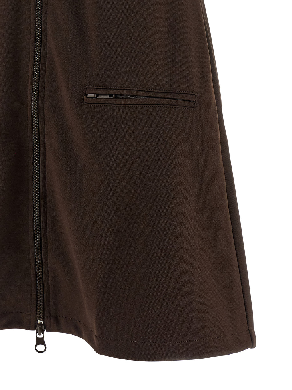 Brown Polyester Short Dress