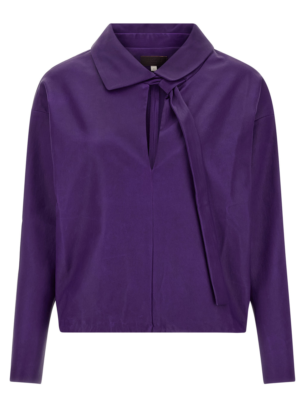 Purple Lamb Leather Blouse