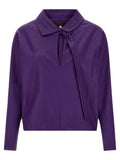 Purple Lamb Leather Blouse