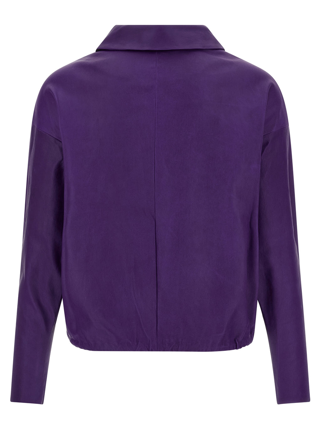 Purple Lamb Leather Blouse