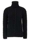 Black Virgin Wool Cardigan