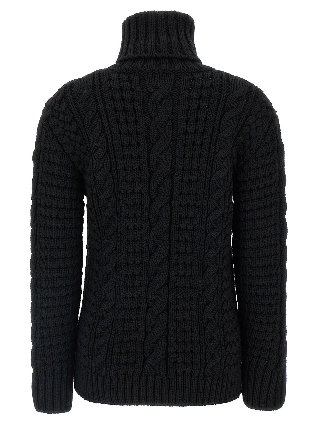 Black Virgin Wool Cardigan
