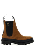 Brown Viscose Ankle Boots