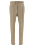Beige Triacetate Casual Pants