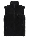 Black Polyester Sleeveless Jacket