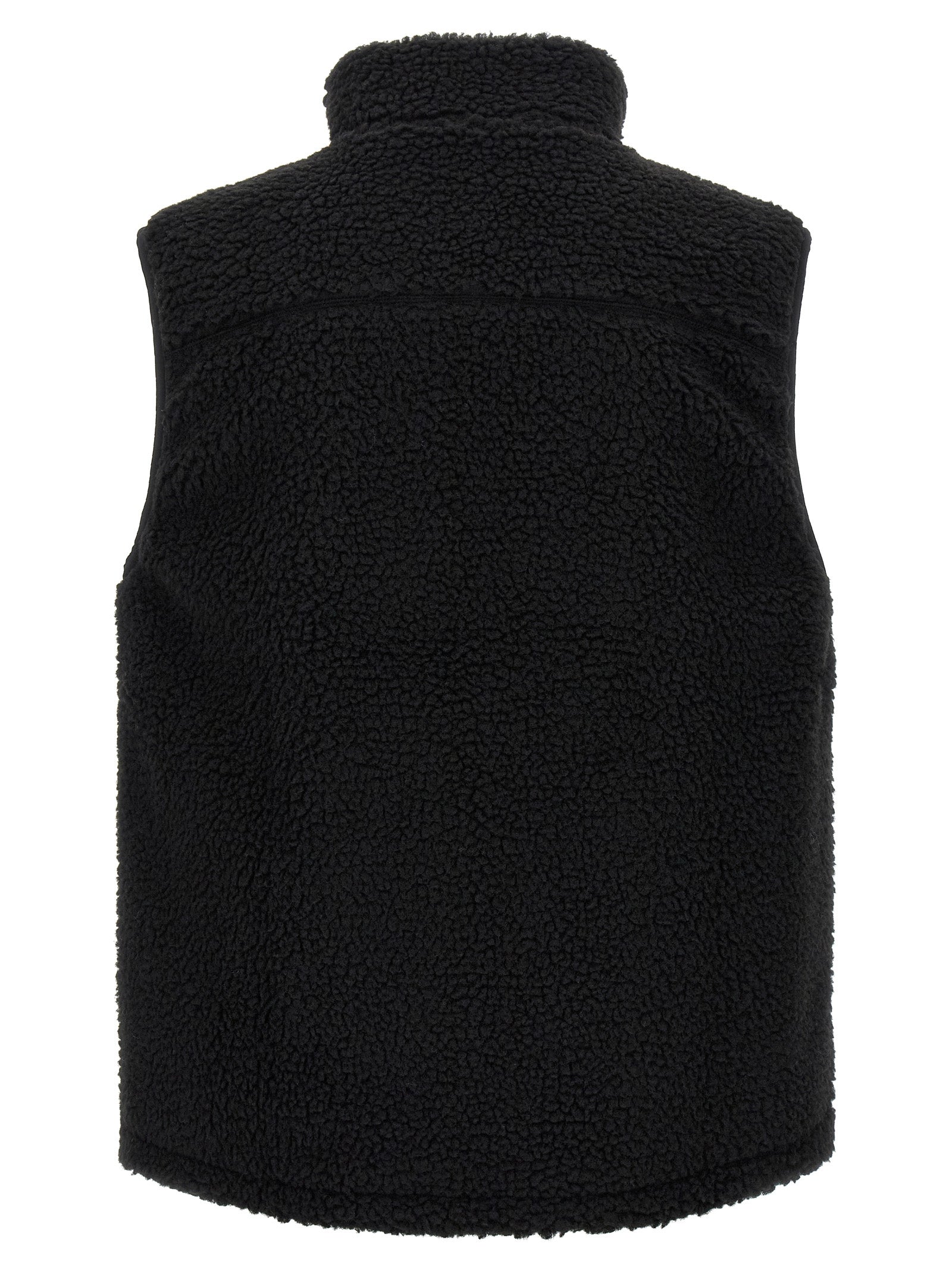 Black Polyester Sleeveless Jacket