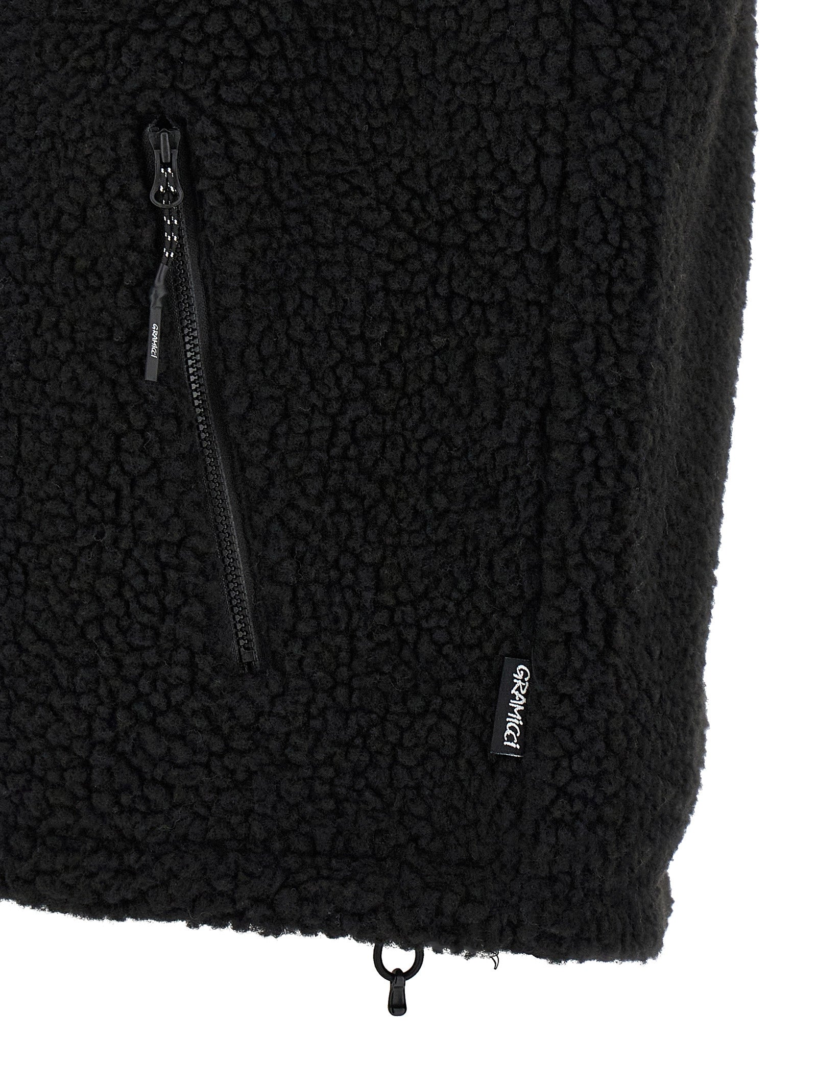 Black Polyester Sleeveless Jacket