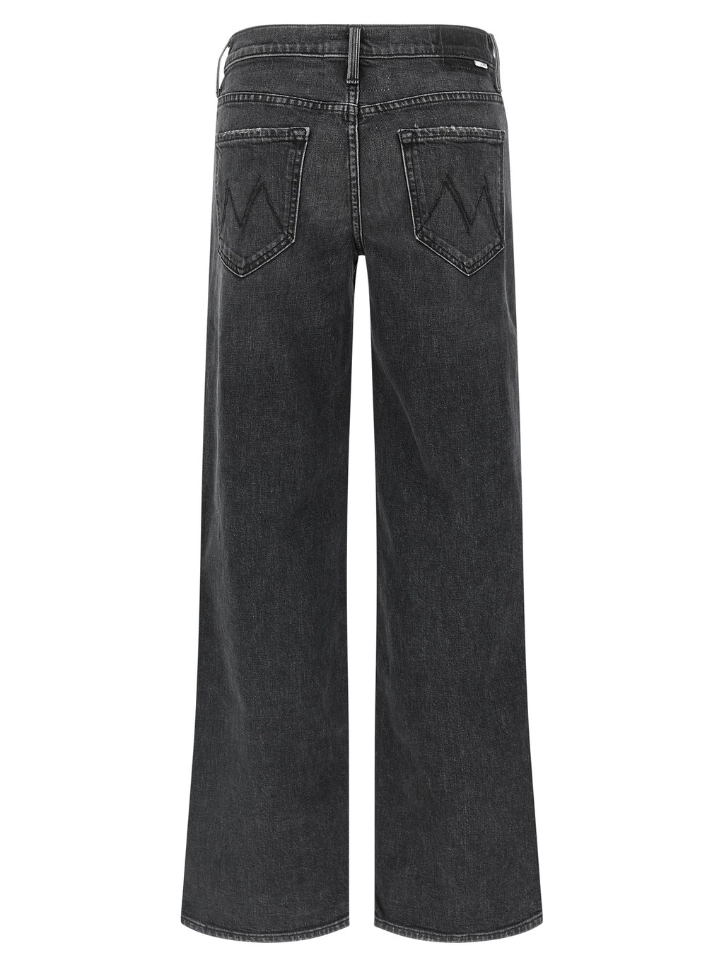Black Cotton Straight-Leg Jeans