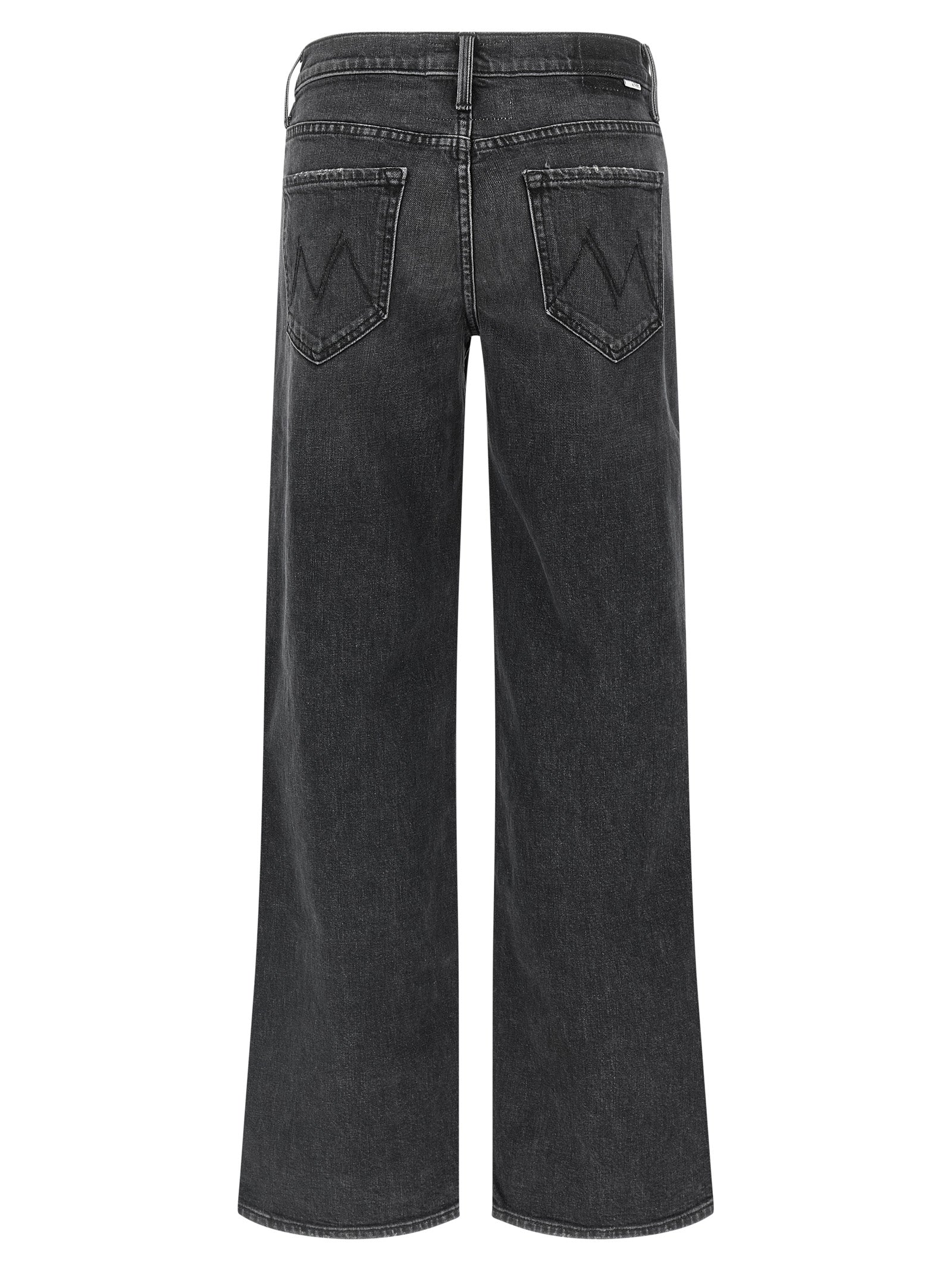 Black Cotton Straight-Leg Jeans