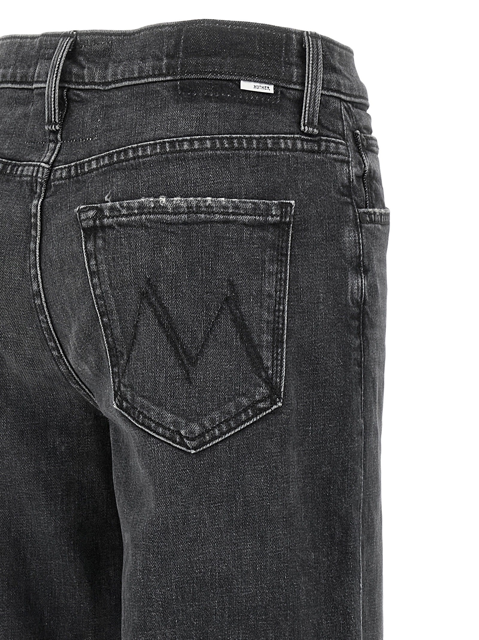 Black Cotton Straight-Leg Jeans
