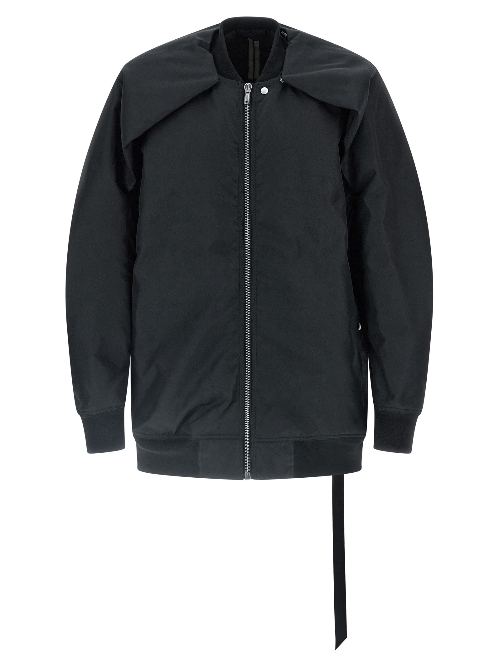 Black Nylon Bomber