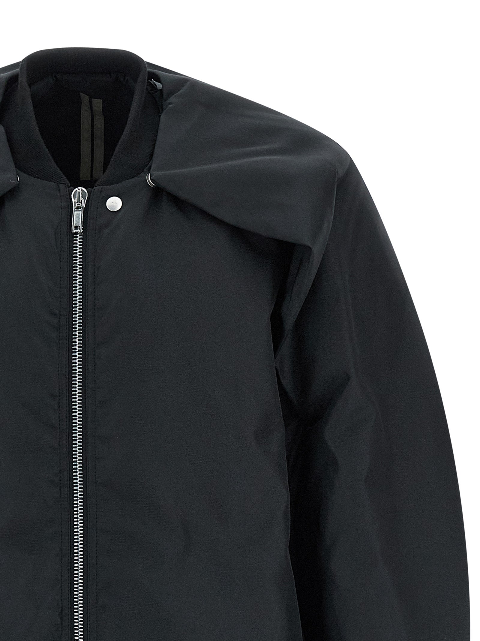 Black Nylon Bomber