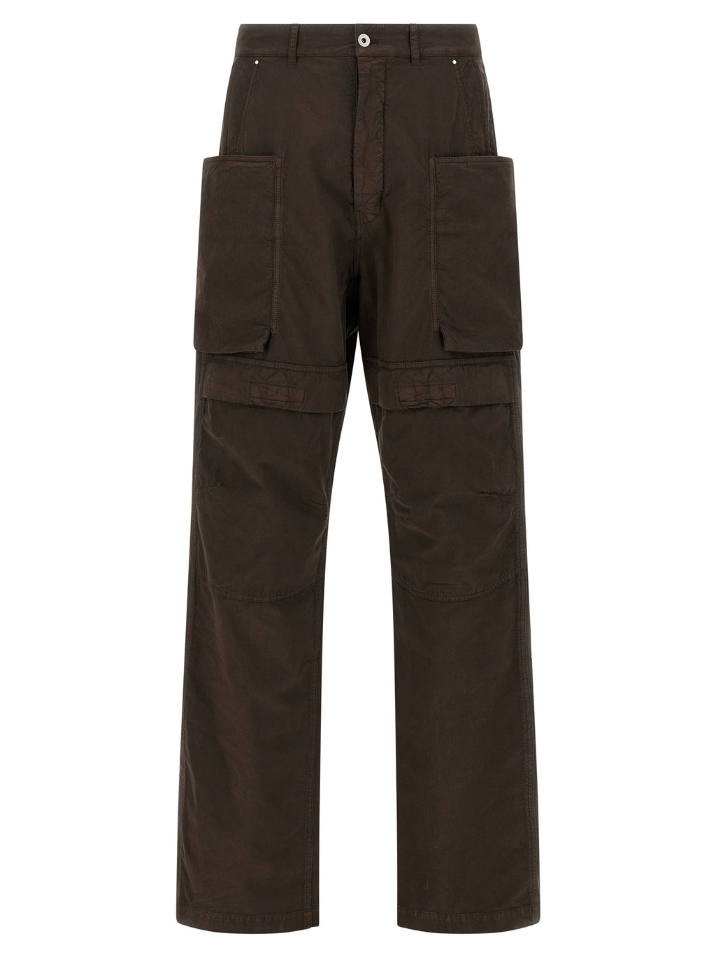 Brown Cotton Cargo Pants