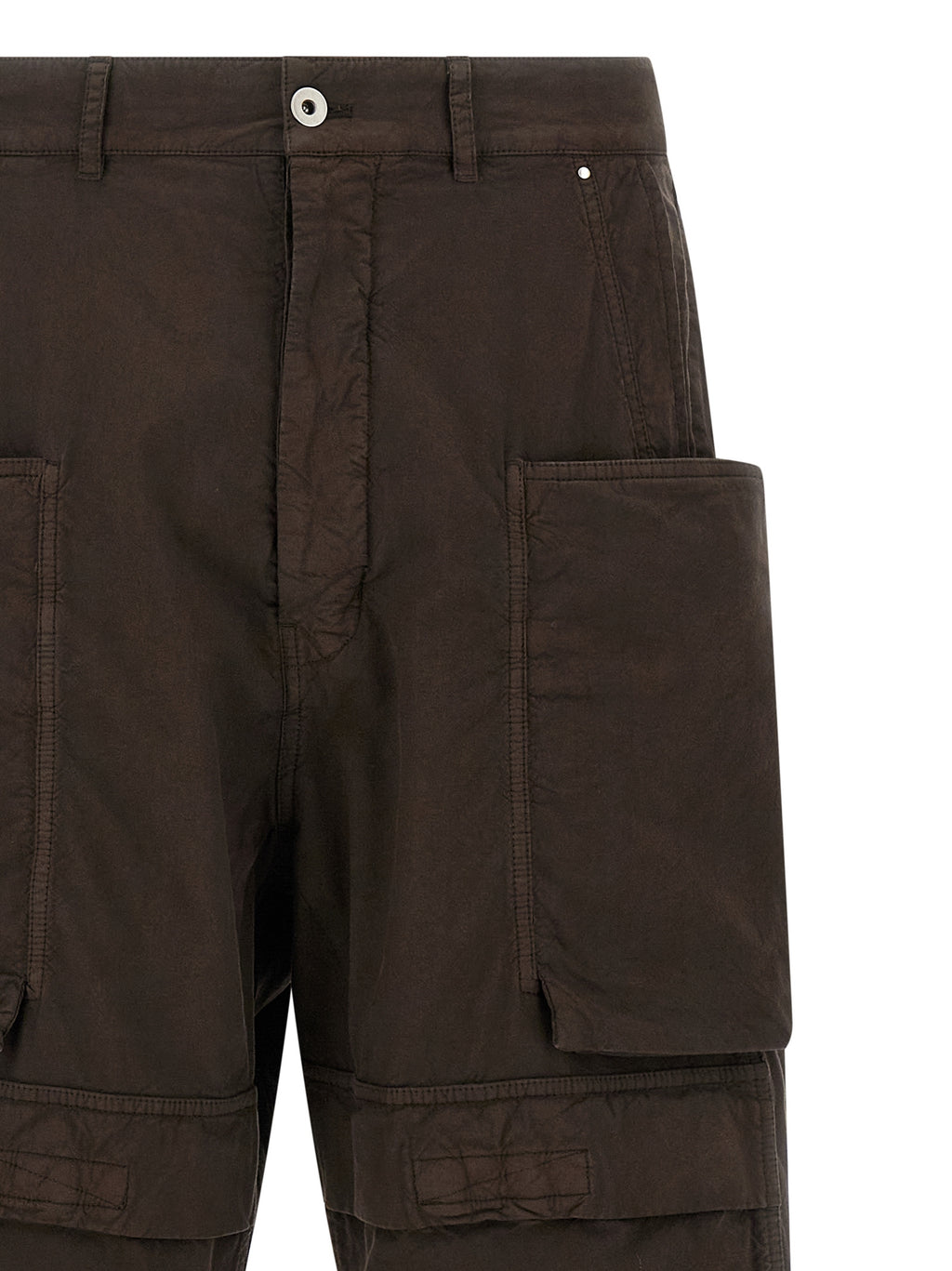 Brown Cotton Cargo Pants
