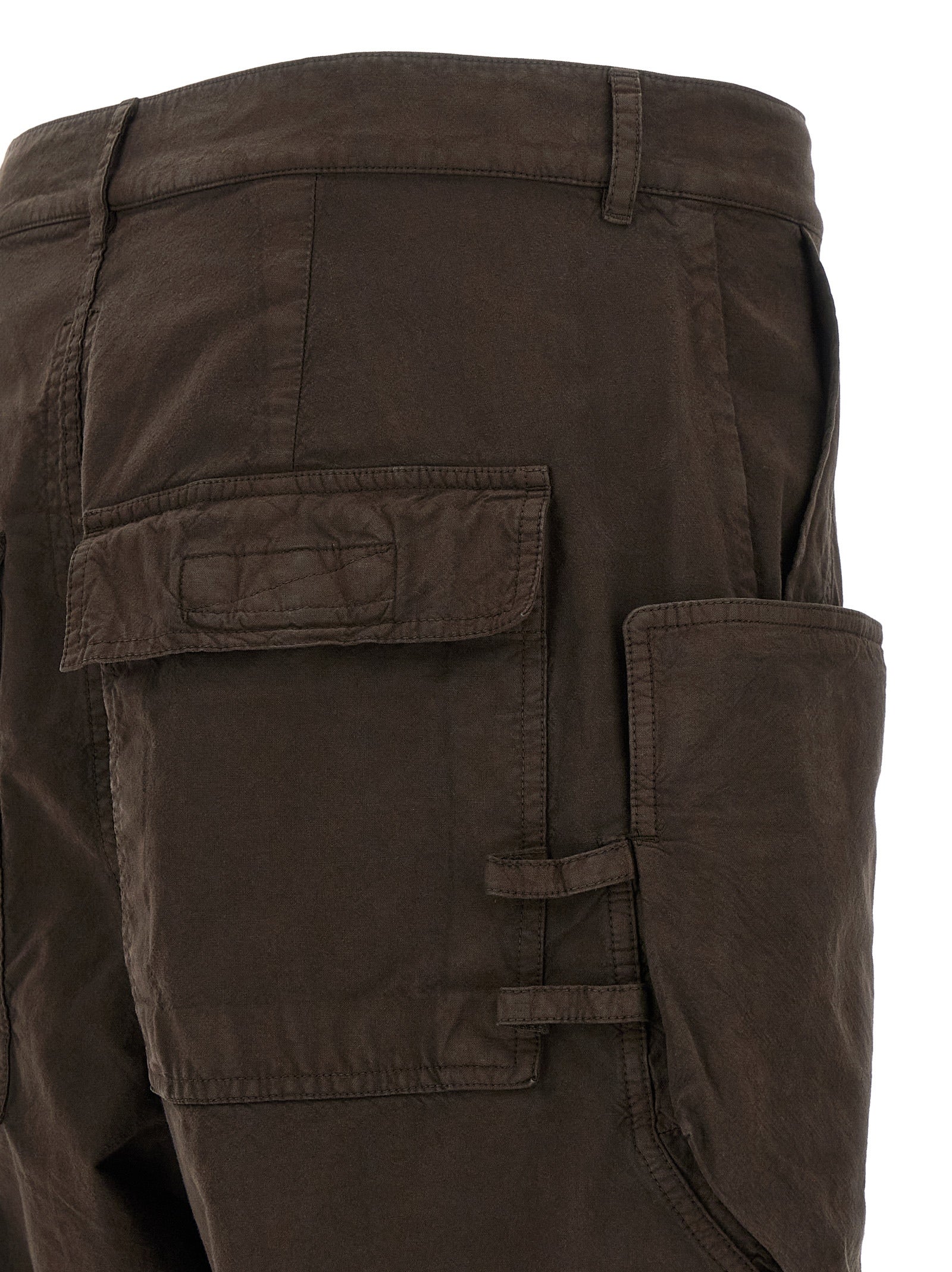Brown Cotton Cargo Pants