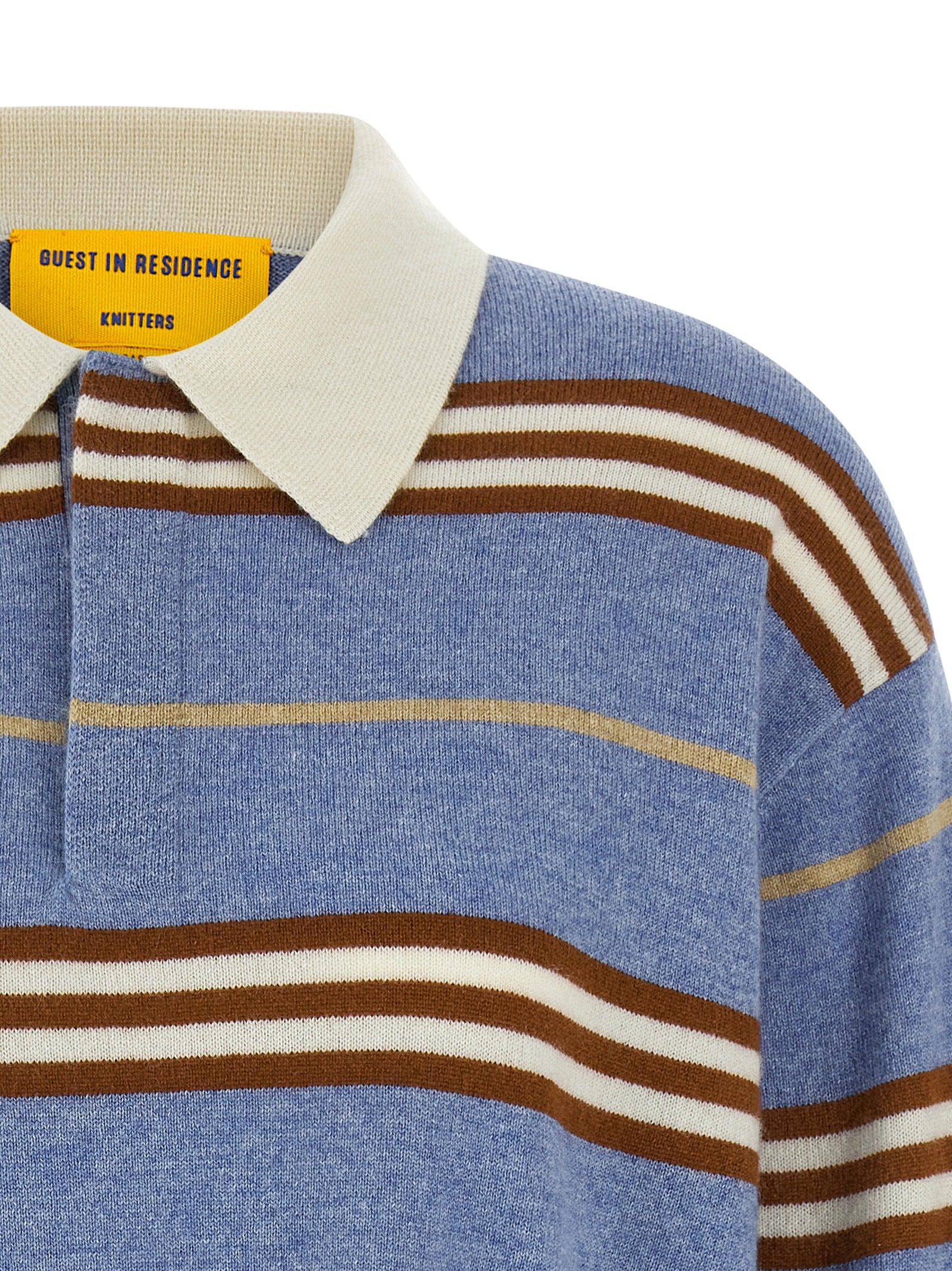 Blue Cashmere Polo Shirt