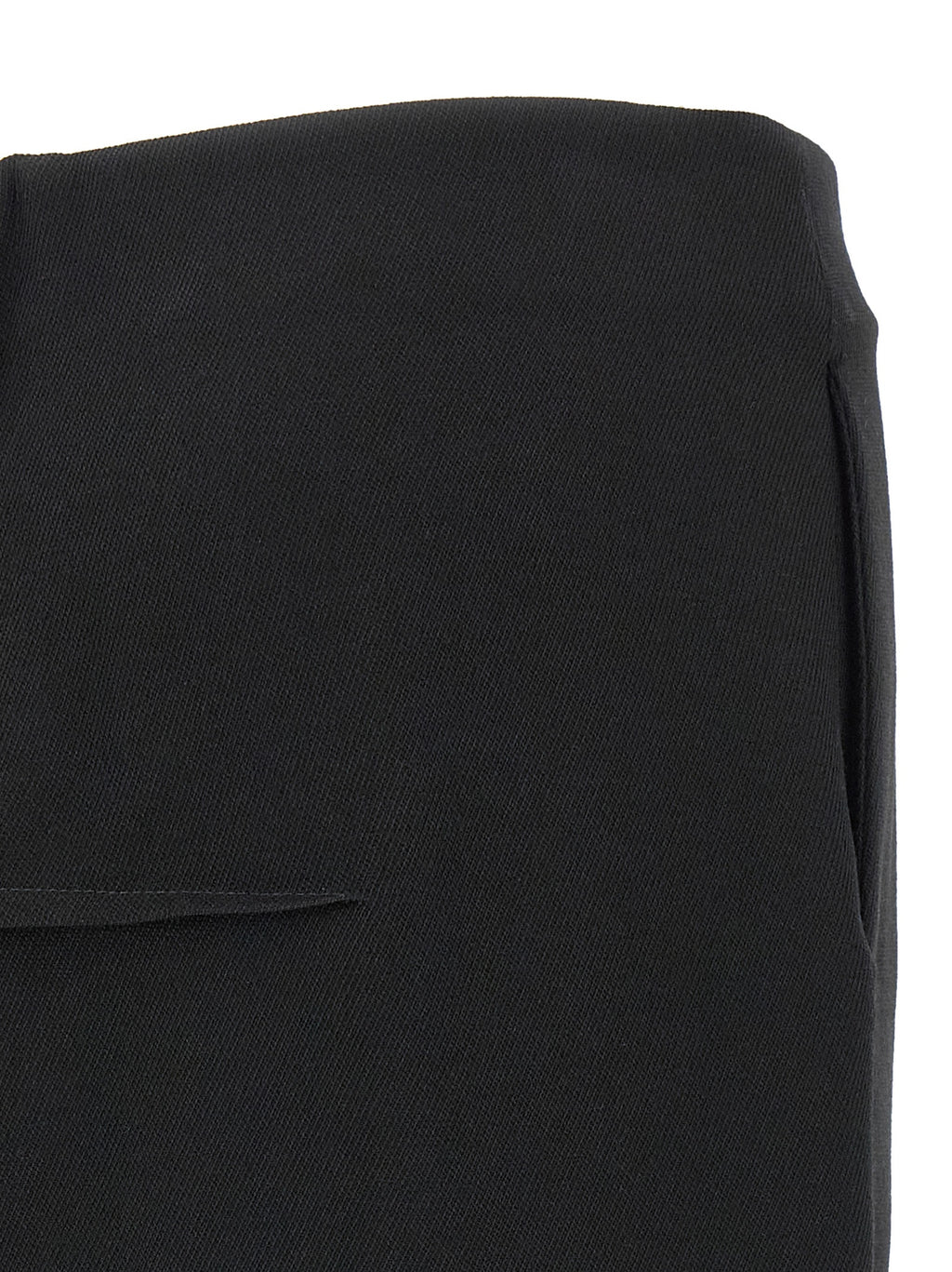 Black Virgin Wool Mini Skirt
