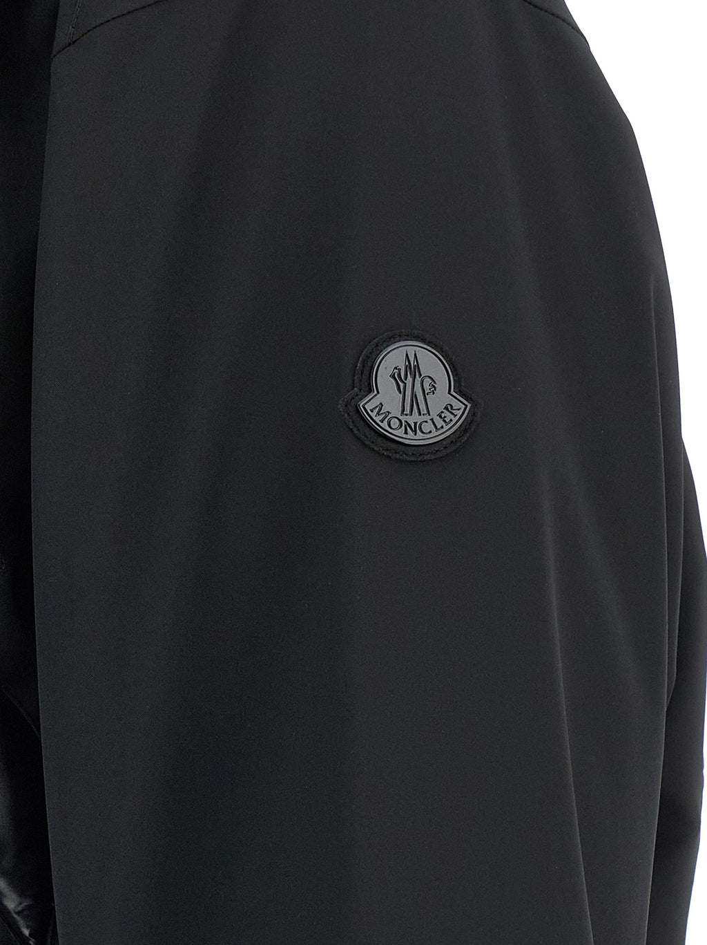 Black Polyamide Full-Length Jacket