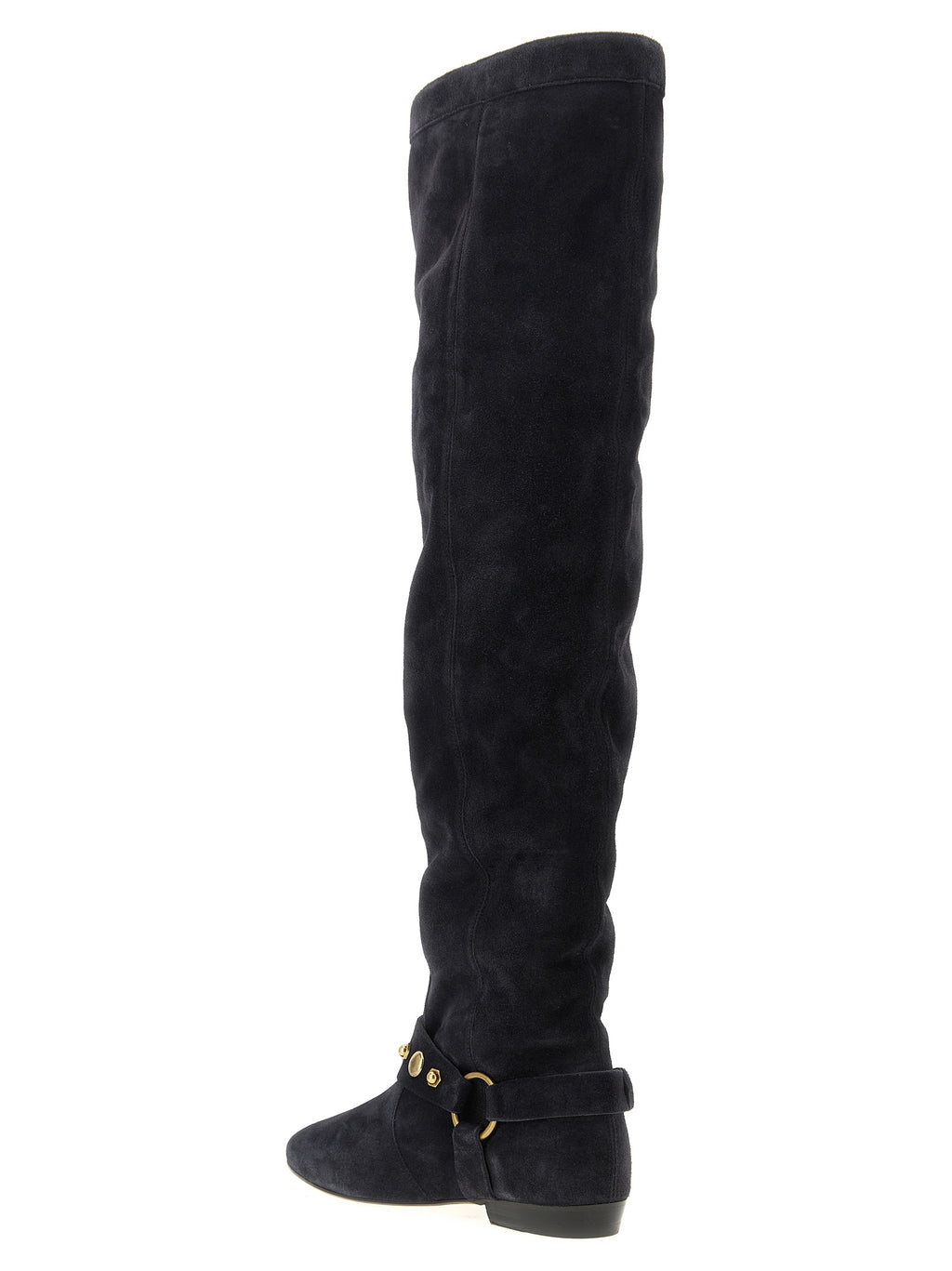 Black Calfskin Over The Knee