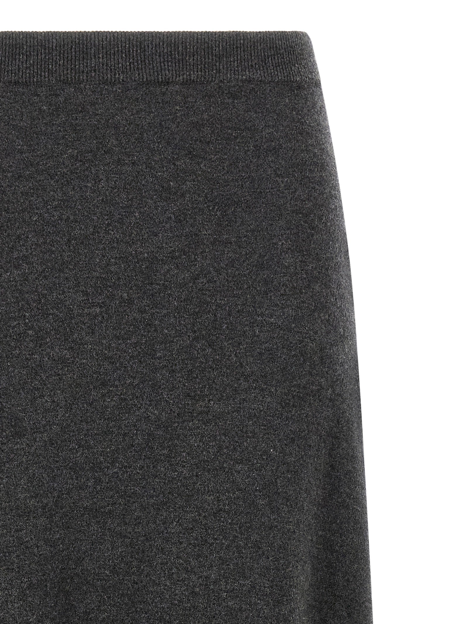 Gray Wool Mini Skirt
