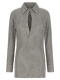 Gray Cotton Short Dress