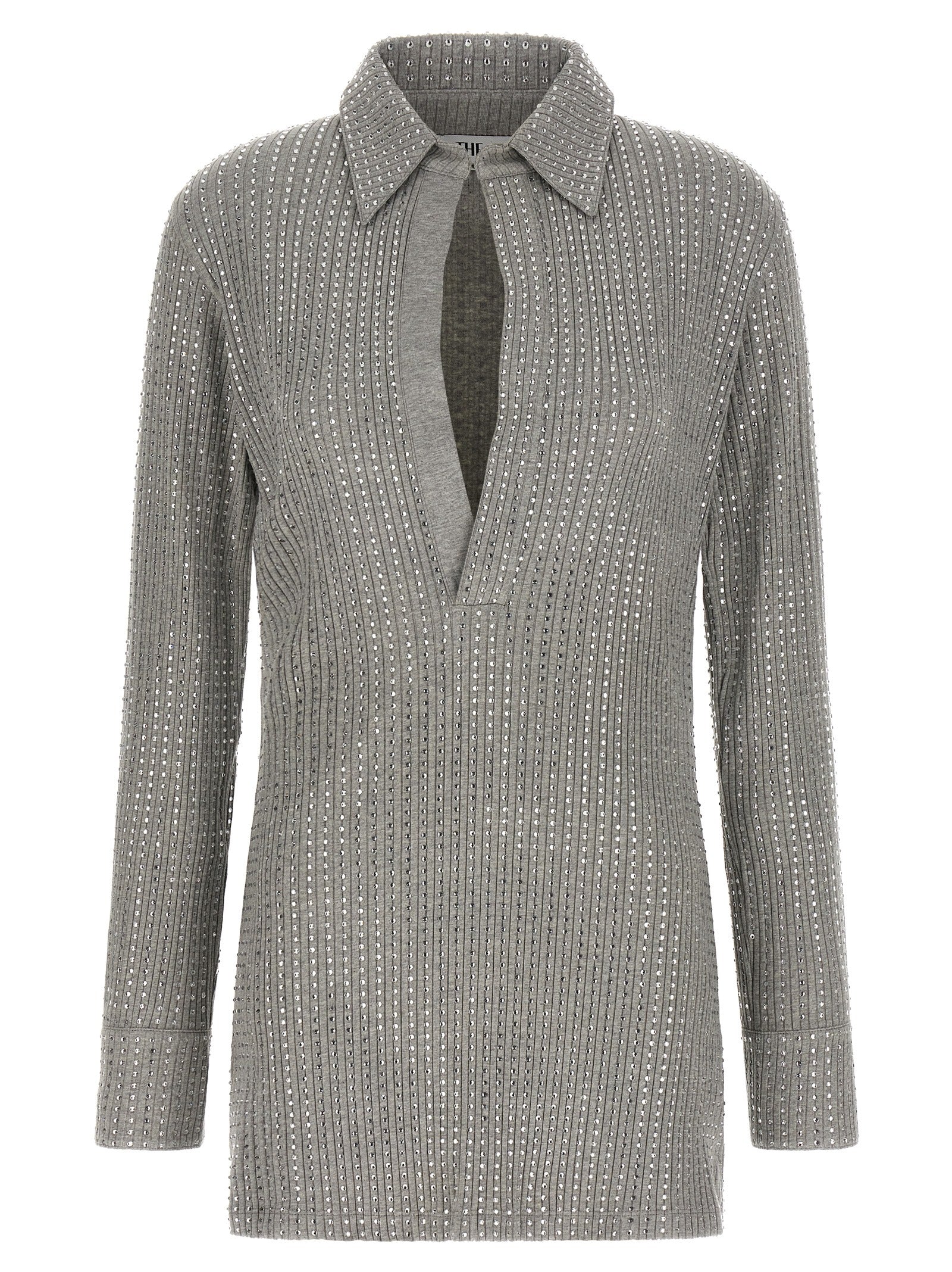 Gray Cotton Short Dress