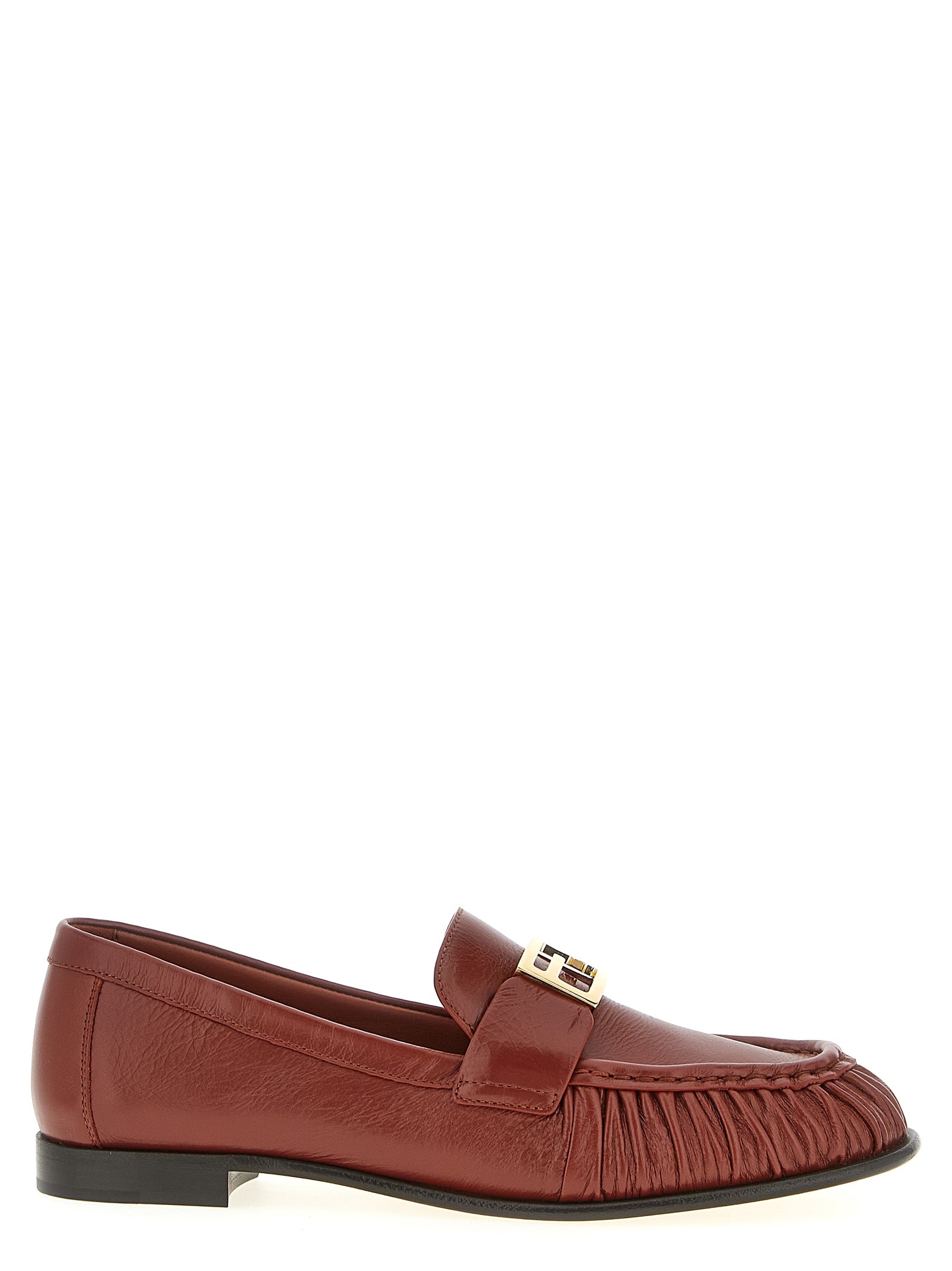 Brown Lamb Leather Slip-On Loafers