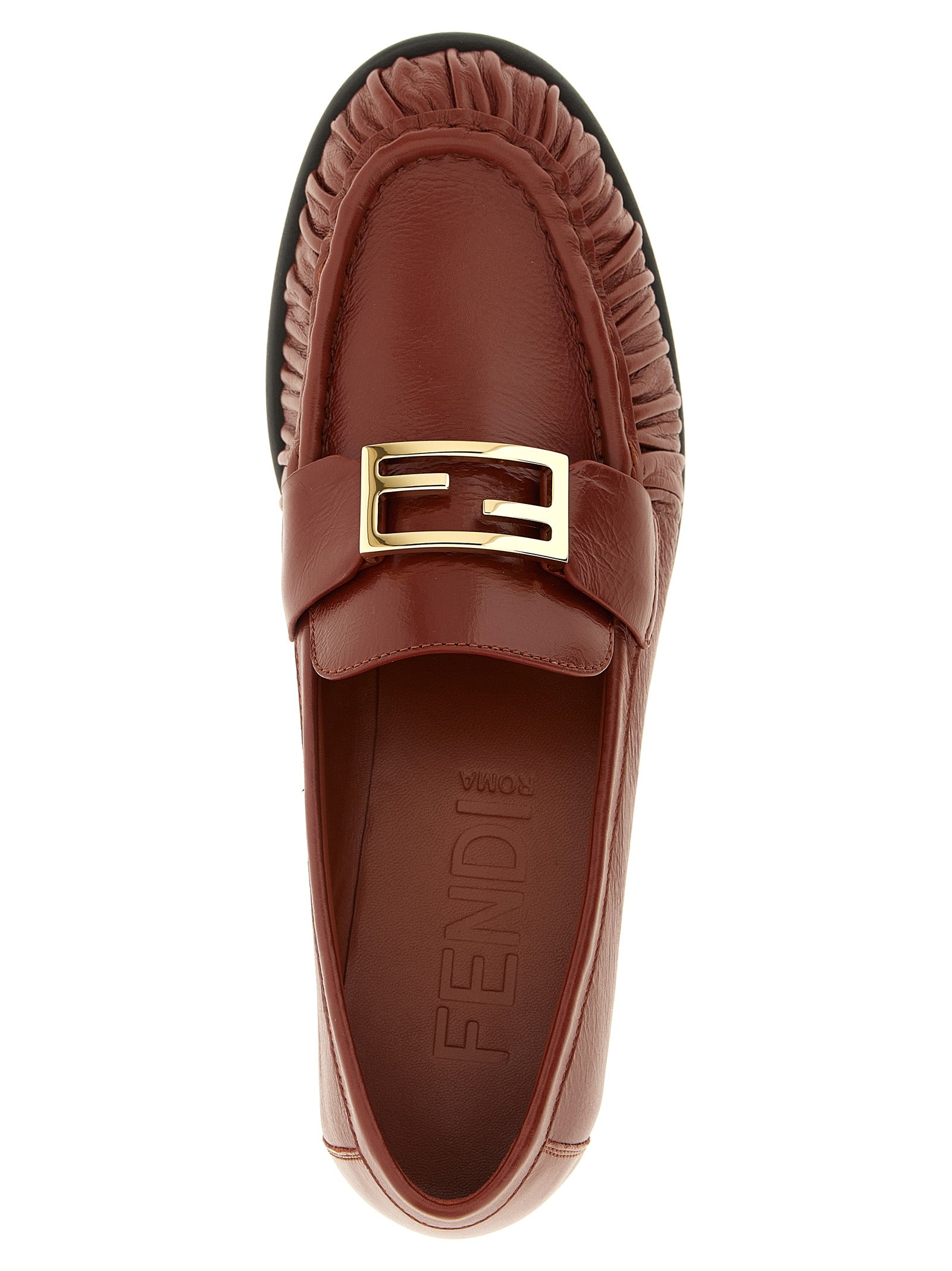 Brown Lamb Leather Slip-On Loafers