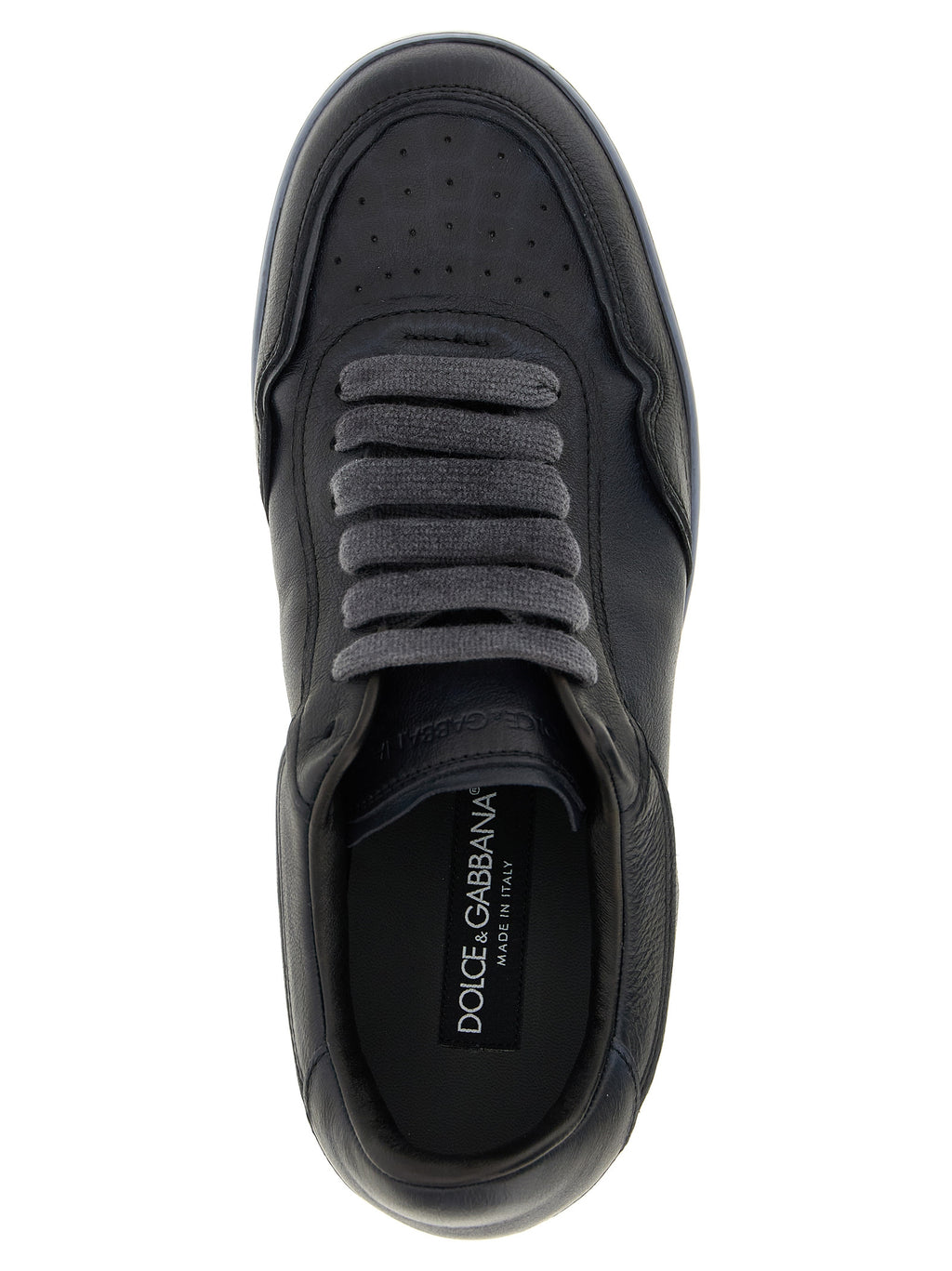 Black Lamb Leather Low Top Sneakers