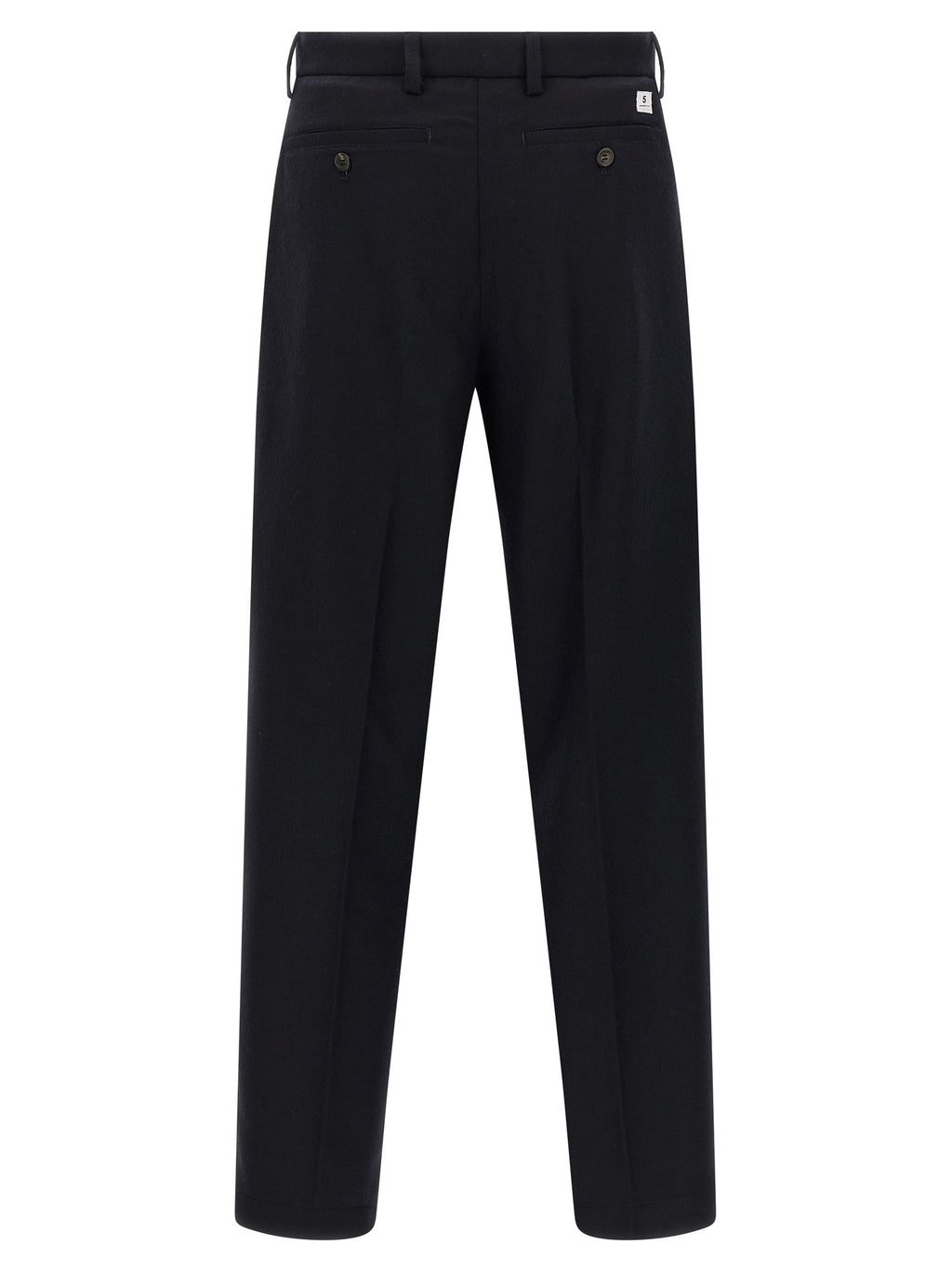 Blue Wool Casual Pants