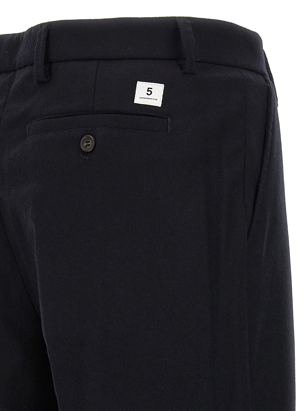 Blue Wool Casual Pants