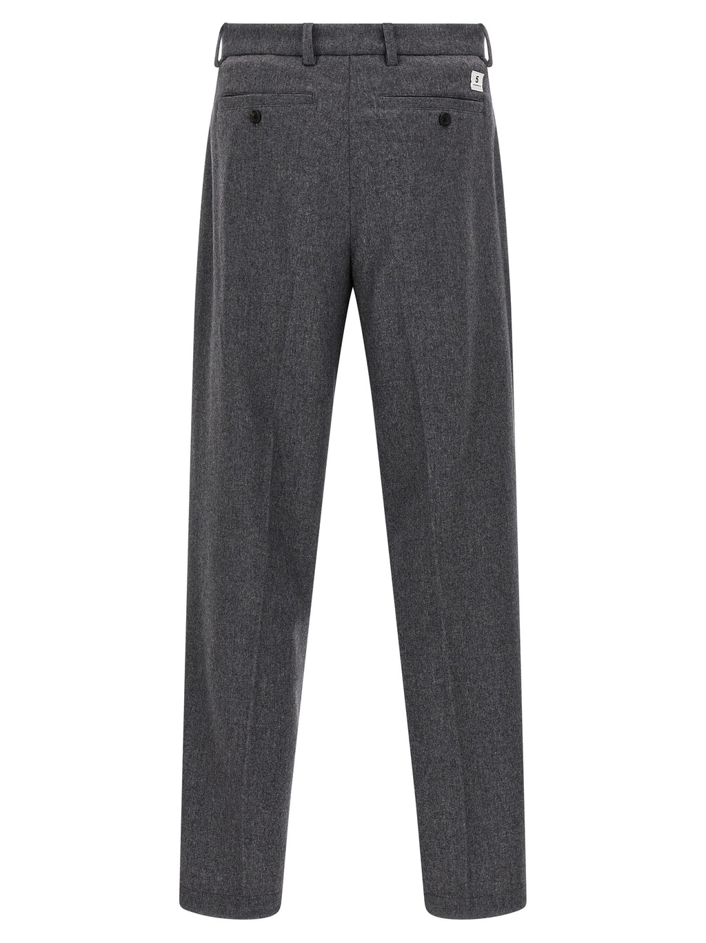 Gray Wool Casual Pants