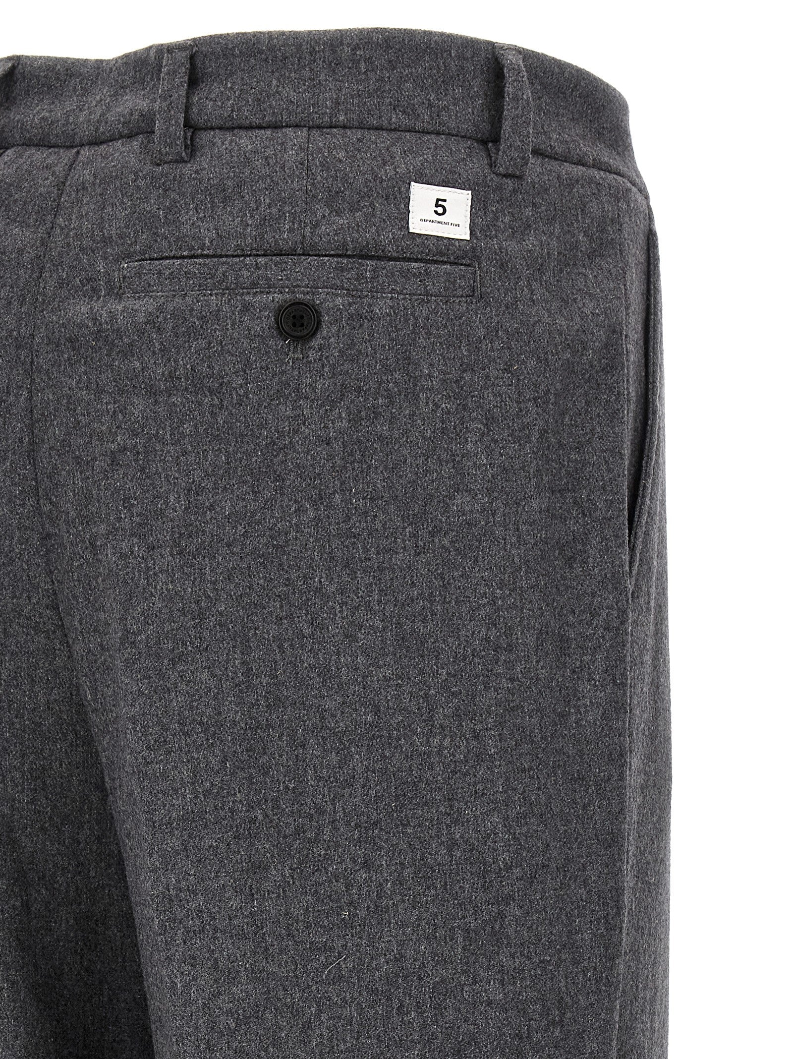 Gray Wool Casual Pants