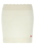 White Wool Long Skirt