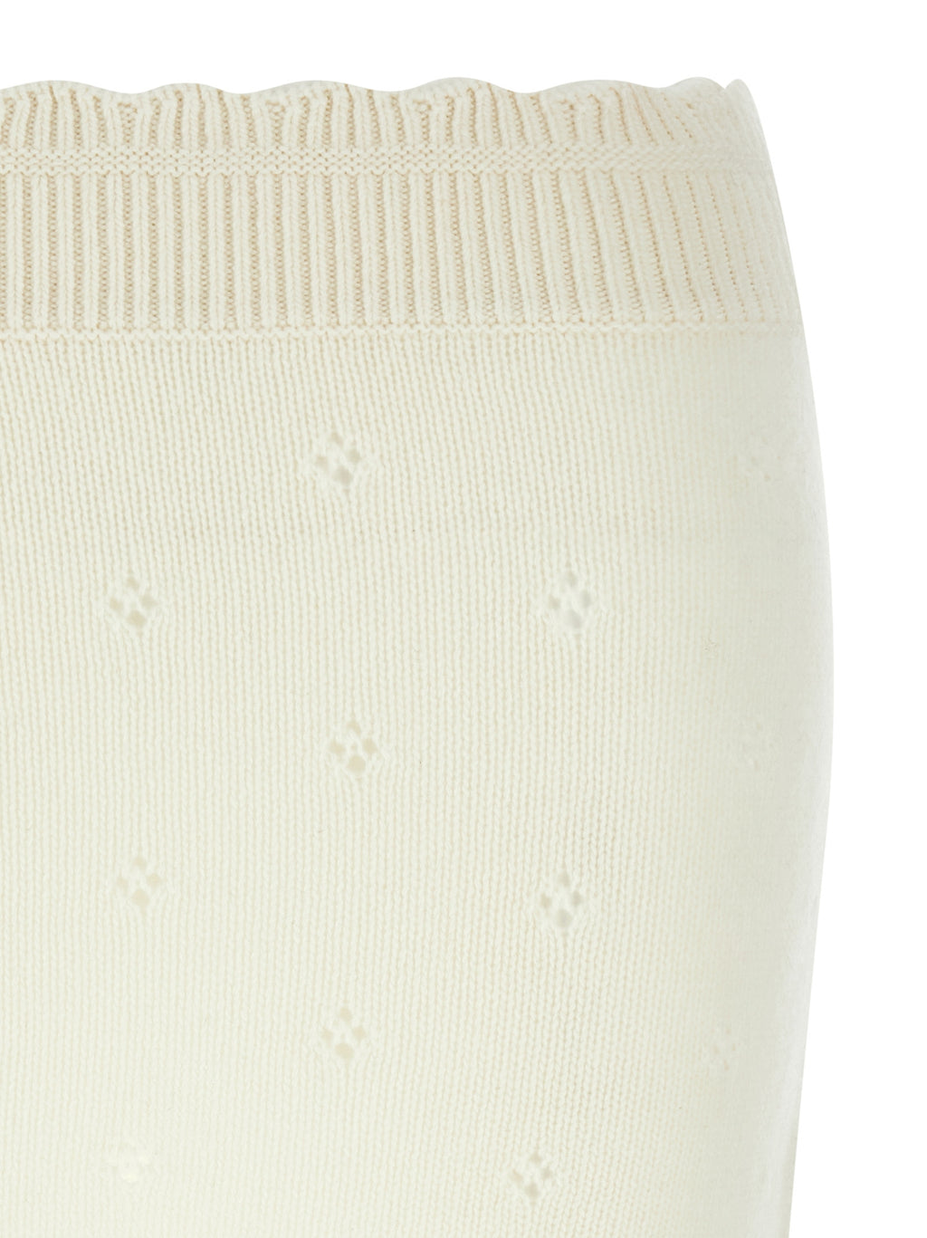 White Wool Long Skirt