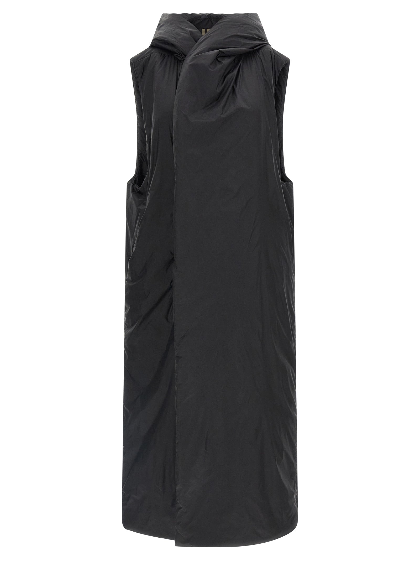 Black Nylon Sleeveless Jacket