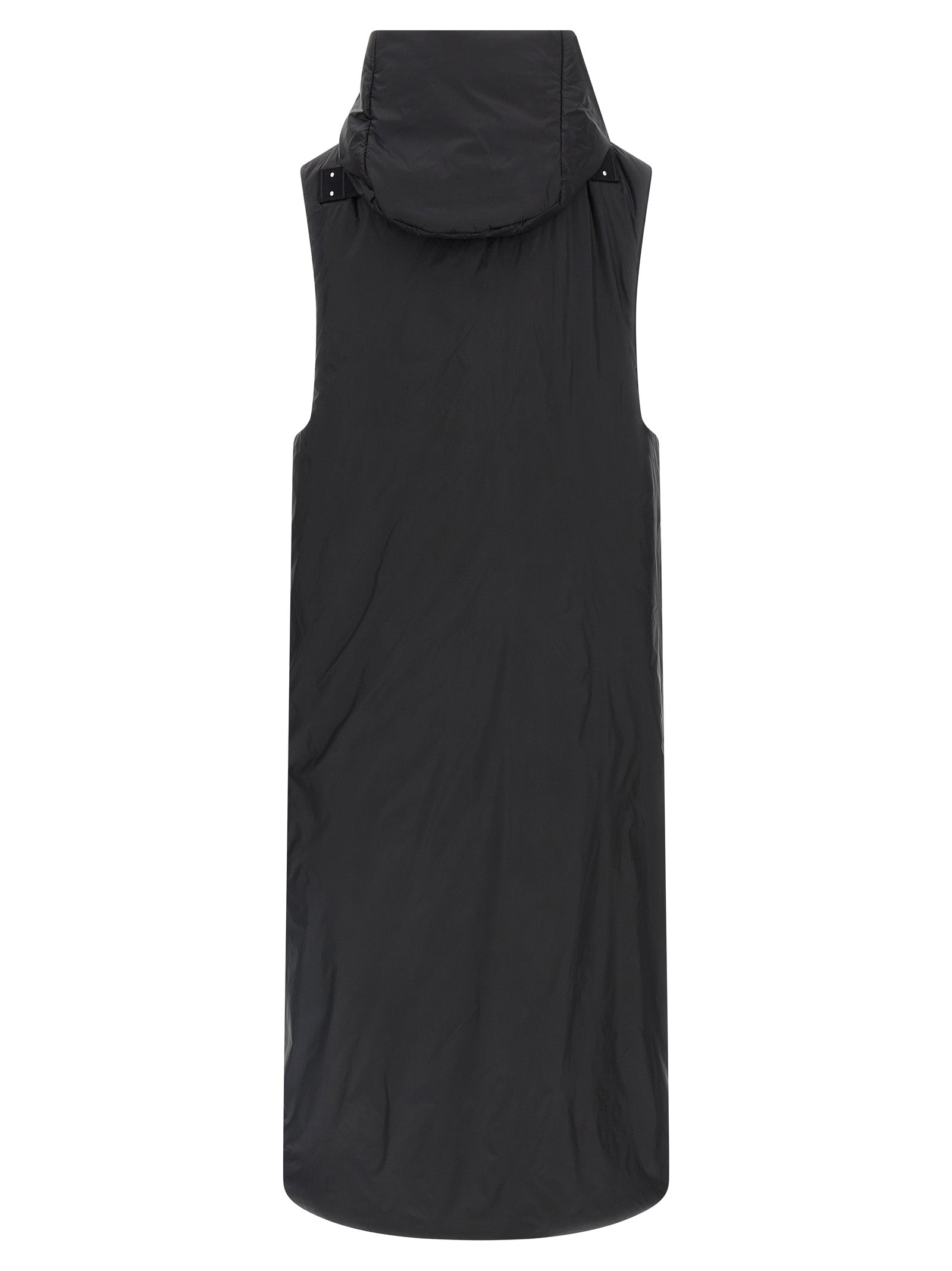 Black Nylon Sleeveless Jacket