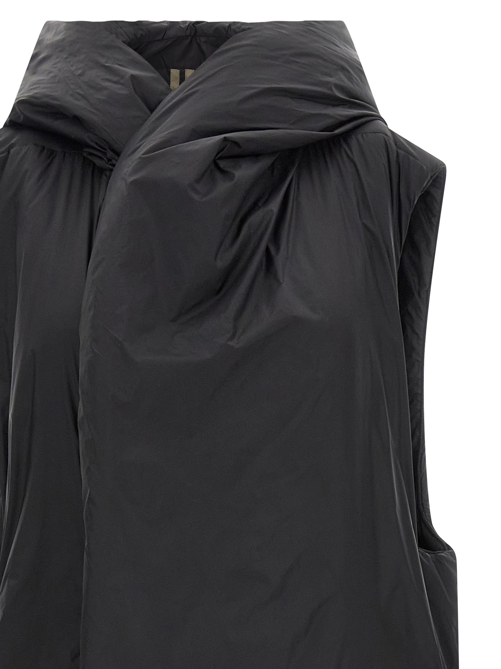 Black Nylon Sleeveless Jacket