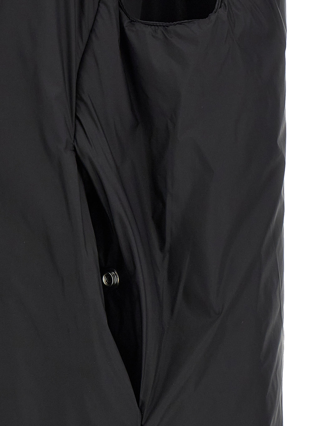 Black Nylon Sleeveless Jacket